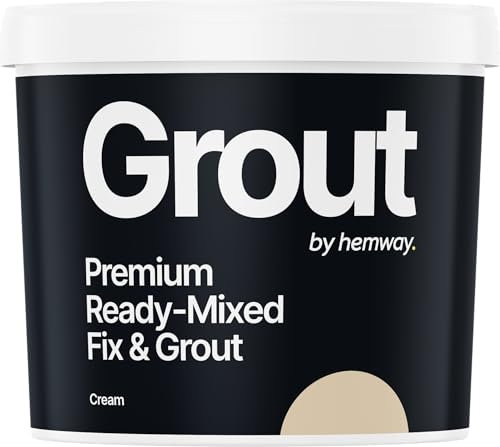 Hemway - Premium Ready-Mixed Grout & Fix Adhesive - Cream | Fast-Drying & Water-Resistant Floor, Wall & Tile Grouting | 4.5 Kg / 2.5 L