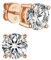 MomentWish Moissanite Orecchini Oro Rosa, 3 Carato/7,5mm Orecchino Punto Luce Donna Uomo Brillanti Diamanti Anallergici Regalo-4 Prong