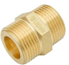 Doppelnippel Nippel Fitting beidseitig flachdichtend 3/4 Solar Edelstahl Wellrohr