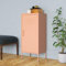 Lagerschrank Rosa 42,5x35x101,5 cm Stahl, Vitrinenschrank Aktenschrank Metallschrank Werkzeugschrank Geeignet für Schule Flur Wohnheim Wohnzimmer