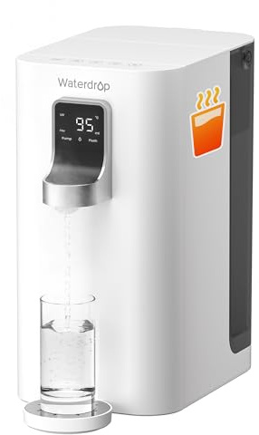 Waterdrop K19-H Purificador de Agua Ósmosis Inversa Doméstica, Agua Caliente Dispensador, Agua a Temperatura Ambiente y Agua Caliente Entre 45°C y 95°C