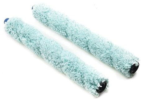 EasyByMall 2er-Pack Ersatzrollenbürste für MEDION P10 W Wischroboter (MD 20051) - langlebige Reinigungsbürste, hellblau