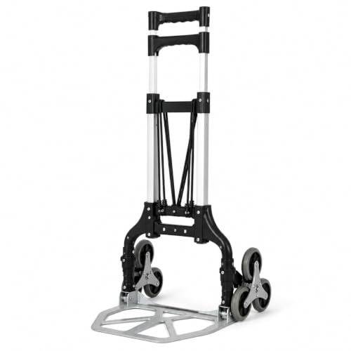 STREND PRO Sackkarre Treppensteiger 80kg | Klappbare Treppenkarre mit 3-Rad-System | Robuste Transportkarre für Treppen & Stufen | Handkarre Höhenverstellbar & Kompakt