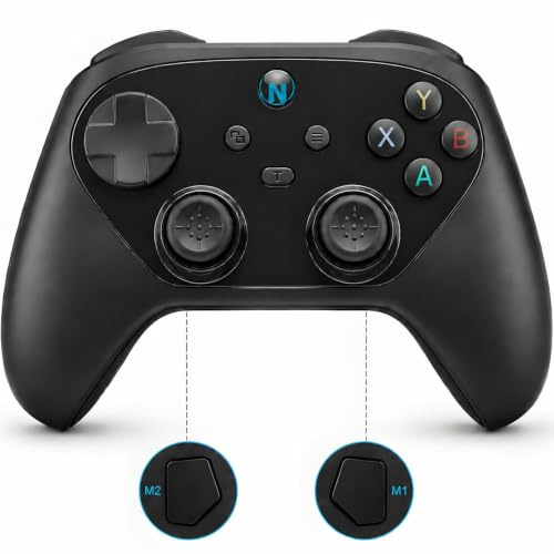 NITHO KARMA Controller Wireless Compatibile con Switch, Switch 2, PC Windows, Android e iOS, Gamepad con Hall Effect, Pulsanti Programmabili, Giroscopio 6 Assi, Turbo e Doppia Vibrazione - Nero