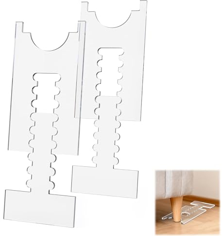 Oiieco 2 Stück Couch Abstandshalter Transparent, Acryl Sofa Wand Abstandhalter Möbel Stopper für Bett Sofa Schrank, Anti Verrutschen Wandschutz Möbel Abstandshalter
