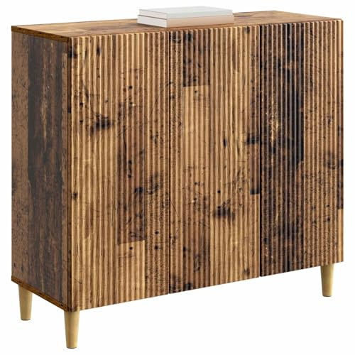 vidaXL Sideboard Altholz 89 x 34,5 x 80 cm Holzwerkstoff, Wohnzimmer, Vintage Sideboard, praktischer Stauraum, rechteckiger Schrank, stilvoll mit schmalen Beinen