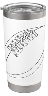 Arte della linea del pallone da football americano Bicchiere termico in acciaio inox doppia parete