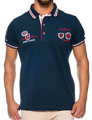 CARISMA Herren Polo-Shirt mit Stickerei, Navy, L