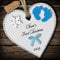 Multi-Colour Personalised Baby's First 1st Christmas Bauble tree decoration wooden heart hanging ornament keepsake gift for boy or girl (White #3)