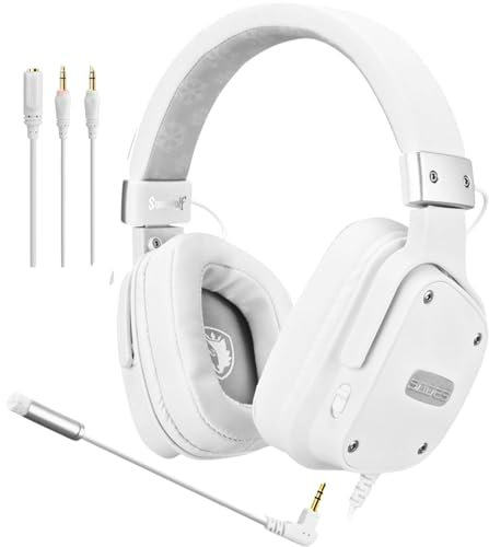 SADES Snowwolf SA-722S Gaming Headset White, weiß, 18,5cm x 9cm x 26,5cm