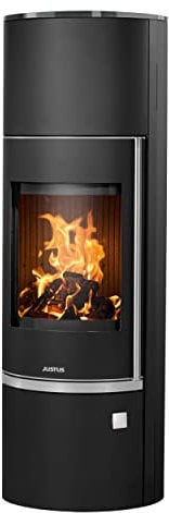 Justus 5693 30 Faro W+ 2.0 Kaminofen Stahl Schwarz mit Glas-Abdeckplatte/A+