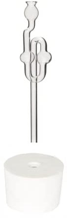 Beste Angebote Gummistopfen + Glas Gärrohr Gummikorken Gärspund Weinballon Stopfen Gäraufsatz (48/44mm)