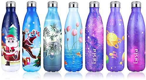 Grsta Trinkflasche 500ml, Edelstahl Trinkflasche, Getränkeflasche, Isolierflasche, Sport Trinkflasche, Auslaufsichere Trinkflasche Kinder,Trinkflasche kohlensäure geeignet,Trinkflasche Fahrrad,Sprudel