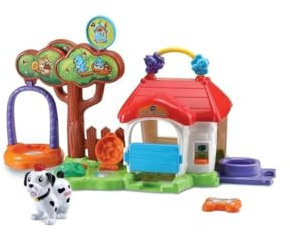 VTech - Tut Tut Animo, P'tite Cabane à Surprises avec Zinzin Le Chien Coquin, Maison des Animaux Interactive, 2 Zones Magiques, Cadeau Enfant de 1 an à 5 Ans - Contenu en Français