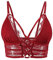 Buitifo Womens Cami Bra Criss Cross Eyelash Crop Top Bra Sexy Vest Bralette Busiter Lingerie (Red,S)