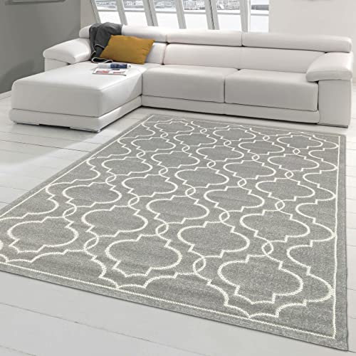 Teppich-Traum Orientalischer Teppich Balkon | In- & Outdoor | grau Größe 120x170 cm