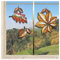 DSD Design-Studio Drechsler Fensterbilder Herbstlaub Plauener Spitze 3er Set Fensterdeko Herbstdeko Stickerei Kastanie, Linde und Eiche