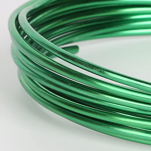 YTGZS Aluminiumdraht Hochwertiger Draht zum Basteln und Modellieren Dekodraht aus Aluminium,Mehrfarben Durchmesser 2.5mm Länge 15m,Grün