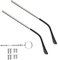 OPUGIT Metal Glasses Replacement Temple, Eyeglass Arms Legs Replacement, Glasses Repair Kit Universal Eyeglasses Replacement, DIY Temples for Glasses with Screws(1 Pair,Silver)