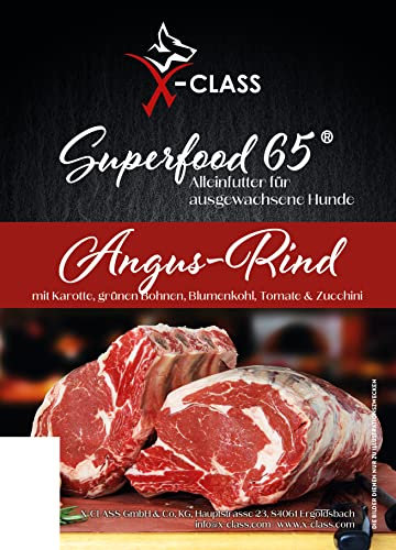 Angus Rind mit Süßkartoffel und Karotte, Trockenfutter getreidefrei für ausgewachsene Hunde, ohne künstliche Farb- und Konservierungsstoffe, 2kg