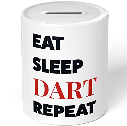 JUNIWORDS Spardose Sparbüchse, Eat Sleep Dart Repeat (1009404)