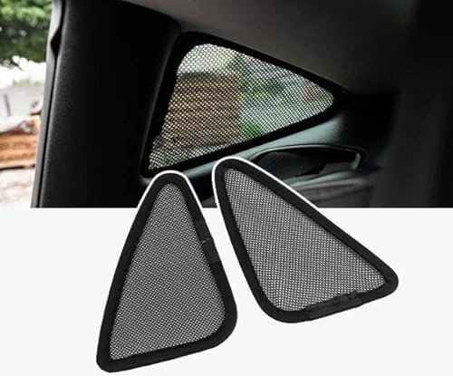 2 Stück Autofenster Sonnenschutz für Tesla Modell 3 X Y Sonnenschutz Zubehör Dreieck Schutz Modell DREI Matte Blind Heckscheibe Netzabdeckungen (Triangle) (Für Model X)