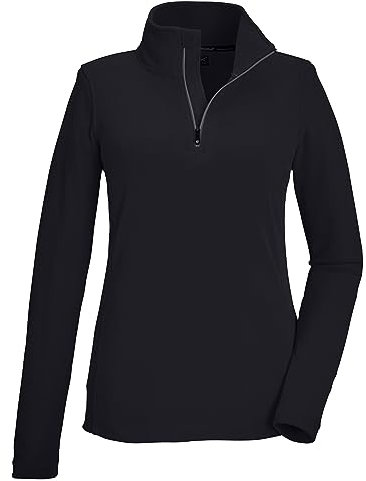 killtec Damen Fleeceshirt mit Stehkragen und Reißverschluss KSW 101 WMN FLC SHRT, schwarz, 42, 40880-000
