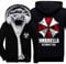 SHAMMA Herren Winter Hoodies für Resident/Böse/Regenschirm Reißverschluss Jacken Fleece Mäntel Schwergewicht Sweatshirt Pullover Dicke Kapuzenoberteile Sportpullover-D||L