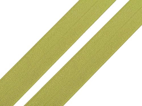 maDDma 1m Falzgummi 20mm Faltgummi elastisches Einfassband Schrägband Saumband Farbwahl, Farbe:Limette