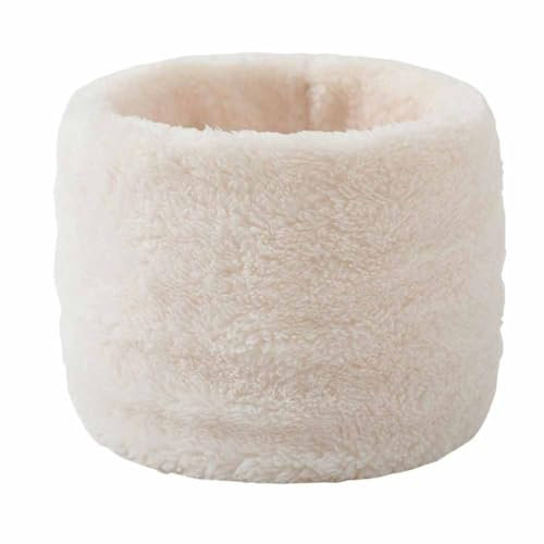 SHTGOI Plüsch Schlauchschal Dick Winterschal mit Fleece Unisex Nackenwärmer Breite Gehörschutz Halsschlauch Flauschig Loop Schal Rundschal für Männer und Frauen im Winter zu verhindern Beige