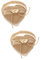 Artibetter 2 Pièces Boîte De Bague Porte-alliances Panier D'alliances Panier Cadeau En Forme De Coeur Paniers Cadeaux Pour Femmes Panier Cadeau Femme Bague Coeur Lin Manquer Poignée Bijoux
