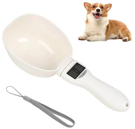 AEUZWR Digitale Löffelwaage, Löffelwaage Hundefutter, Messlöffel Elektronisch mit LCD Anzeige, Hundefutter Messbecher, Küche Wiegelöffel für Gewürze, Mehl, Flüssigkeit, Hundefutter, Lebensmittel