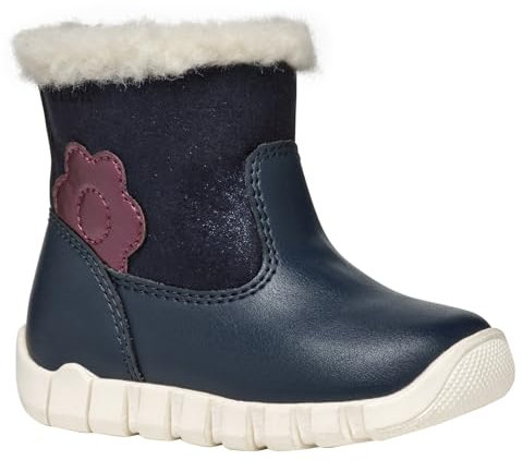 Geox B IUPIDOO Girl B, Stivaletto Bimba 0-24, Navy/Prune, 22 EU
