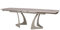 Meubletmoi Valmont Esstisch, ausziehbar, 180 bis 260 cm, Keramik, Hellgrau, mit geschwungenen Beinen aus Metall, Taupe