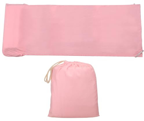 PATIKIL Sac de Couchage Doublure 31x82 Pouces, Drap de Voyage Léger et Doux, Sac de Couchage Compact avec Sac de Transport pour Adultes en Camping, Voyage, Hôtel, Rose