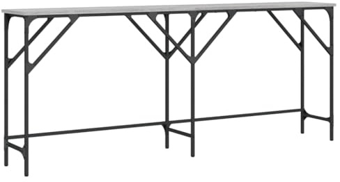 vidaXL Console Table Grey Sonoma 180x29x75 cm Engineered Wood
