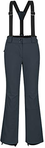 33,000ft Damen Skihose Hosenträgerhose Outdoorhose Wasserdicht Winddichte Softshellhose Warme Gefütterte Schneehose Snowboardhose Skilanglaufhose Thermohose Wanderhose Ski Pant, Dunkelgrau XXL/29L