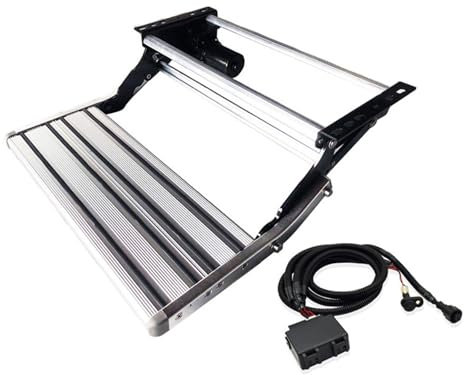 Door control,Wohnwagen Klapptritt,Trittstufe Wohnmobil,Einzelne Schicht Elektrisch Aluminium Ausziehbare Leiter Trittstufe