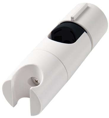 OFFO Shower Head Holder, Slide Bar Adjustable 19-25mm, 360° Rotation Sprayer Holder, White
