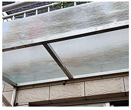 Ersatzplatte für Gewächshausdächer, transparente Polycarbonatplatte, isoliert und biegbar, regendicht, leicht zu schneiden, 1,5 x 7 m, 0,8 mm