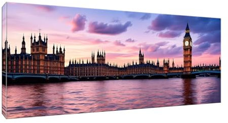 5D Diamond Painting Groß XXL Diamant Painting Bilder London Big Ben Diamond Art Erwachsene Full Drill DIY Diamant Kunst Malerei Stickerei Set Kreuzstich Bilder Home Wand Dekor Geschenk 90x225cm G-503