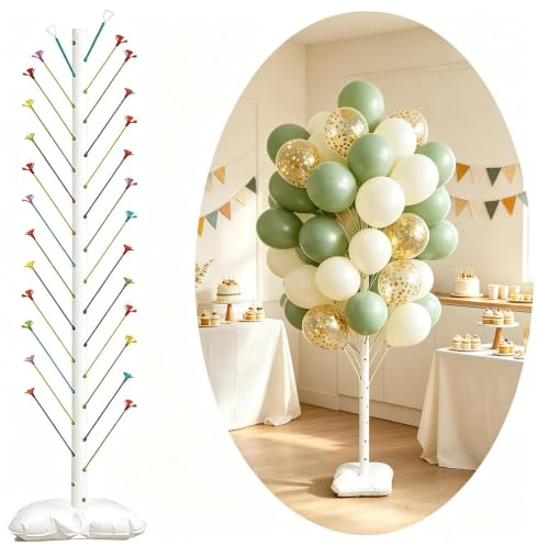 Kit de soporte ajustable de 1,8 m con bases de peso para fiestas | Soporte reutilizable para globos, ideal para cumpleaños, aniversarios y decoración de apertura de negocios
