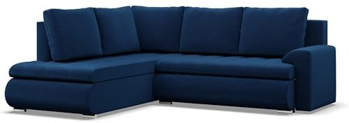 Mebligo - Ecksofa mit Schlaffunktion und 2 Bettkasten Grün 230x89x200 (BxHxT) FORESTA - Links Eckcouch, Sofas & Couches, Couch L Form, Cauchsofa, Sofa Wohnzimmer, Ecke Sofa