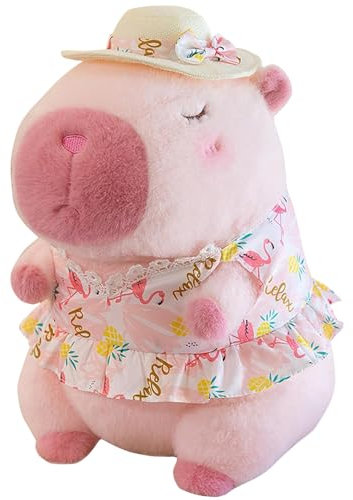 YGCHEN Capybara Peluche, Giocattoli di Peluche Capybara, Bambola di Peluche Animali, Peluche di Capybara, Cuscino di Peluche Bambini Giocattolo, Decorazione per Feste di Compleanno (Rosa)