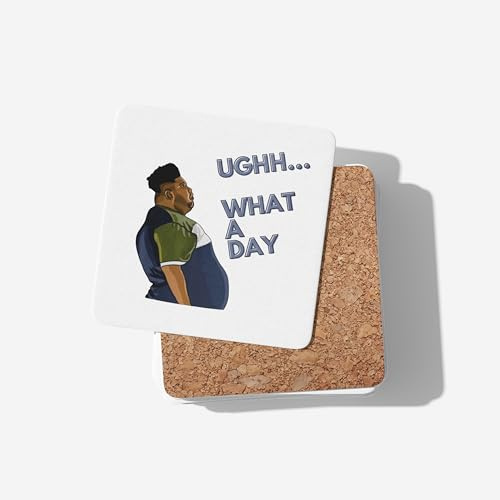 GIFTIMIZED Harvey Price Aaah What a Day! Quote Mug Coffee Tea Funny Cup Gift with Coaster Option (Coaster Only)