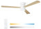 Noaton Ventilatore da Soffitto con Luce e Telecomando, LED Dimmerabile 22,9 W, 3 Temperature di Colore, 3 Pale Legno Naturale, Timer, con Motore DC 34 W, 6 Velocità, Ø132 cm, Silenzioso