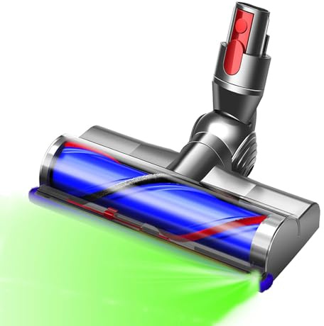 Motorisierte Bodendüse mit LED-Beleuchtung für Dyson V7 V8 V10 V11 V15 Staubsauger Zubehör, Flexibler Rotation Turbobürste Ersatzteile für Hartboden und Teppiche