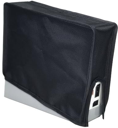Funda Antiarañazos para Wii Consola - Cubierta Protectora de Tela Oxford con Aberturas para Cables, Funda Antipolvo Lavable en Posición Vertical para Sistema de Juegos Wii y Accesorios