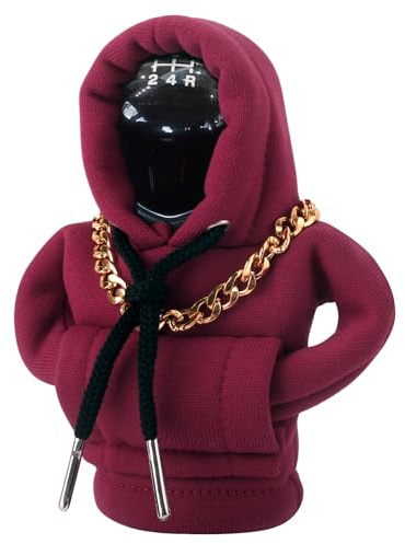 Kreative Schalthebel Hoodie mit Halskette, Auto Schaltknauf Abdeckung | Lustige Kfz Schalthebel Abdeckung, Manueller Oder Automatischer, Auto Deko Innenraum