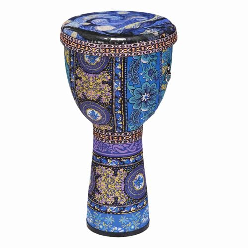 Yinhing Strumento a Percussione Djembe Portatile da 8 Pollici a Mano Africana con Modelli Artistici Vibranti Strumento Musicale per lo Sviluppo Iniziale e il Gioco nell'educazione Musicale (4)